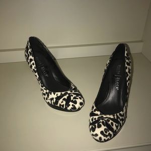 WHBM Calf Hair Leather Cut Out Pump